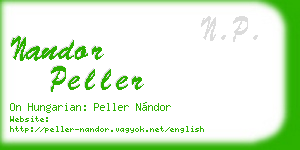 nandor peller business card