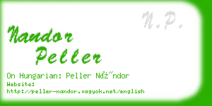 nandor peller business card